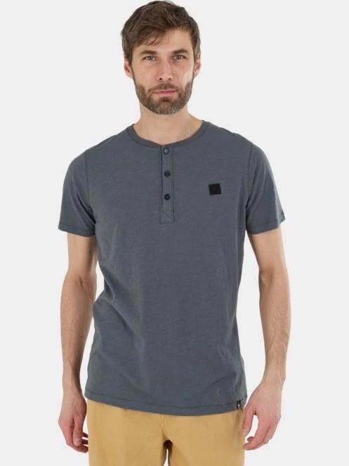 Fundango Phase Henley T-shirt férfi rövid ujjú póló szürke színben 2