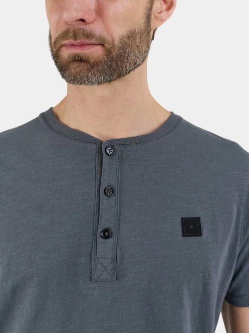 Fundango Phase Henley T-shirt férfi rövid ujjú póló szürke színben 6
