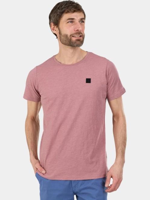 Fundango Jaggy II Structured T-shirt férfi rövid ujjú póló rózsaszín színben 2