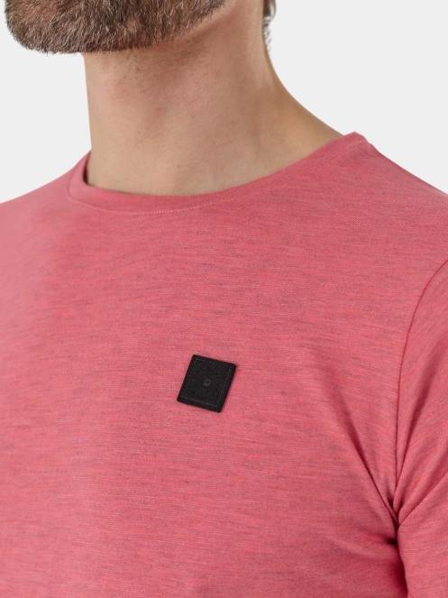 Fundango Jaggy II Structured T-shirt férfi rövid ujjú póló rózsaszín színben 5