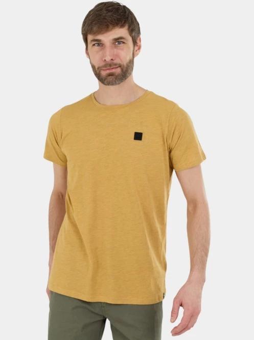 Fundango Jaggy II Structured T-shirt férfi rövid ujjú póló sárga színben 2