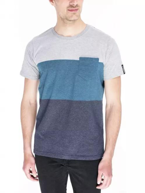 Fundango Jaggy Pocket férfi rövid ujjú póló szürke színben 2