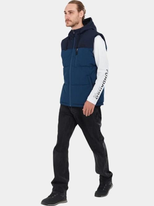 Fundango Karl Padded Vest férfi mellény kék színben 4