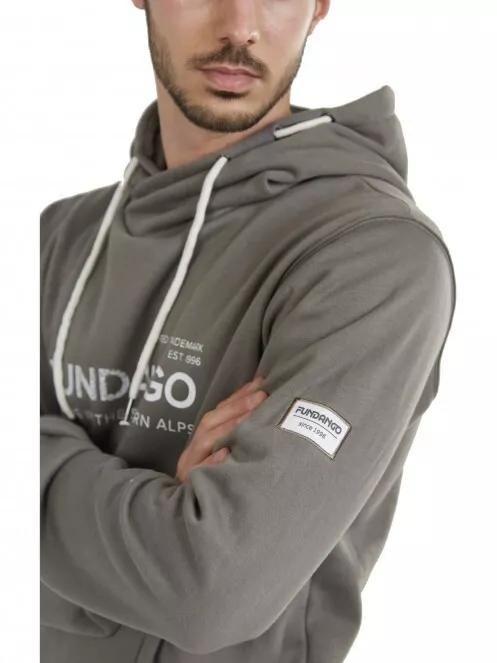 Fundango Hoover Hooded sweatshirt férfi kapucnis pulóver oliva színben 4