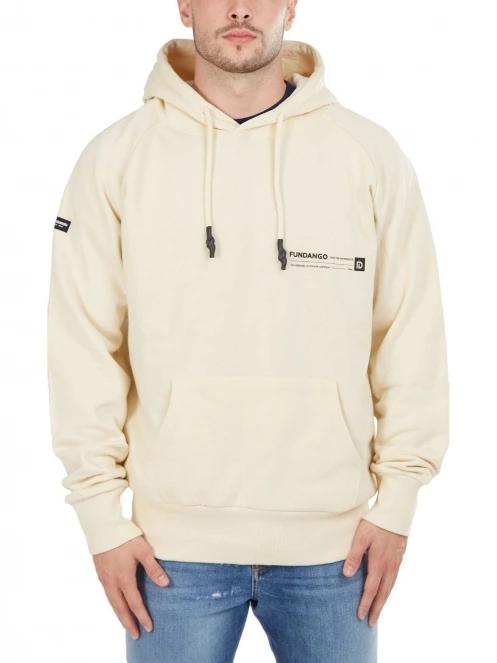 Fundango Talis Hooded Sweatshirt férfi pulóver homok színben 2