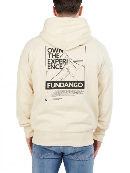 Fundango Talis Hooded Sweatshirt férfi pulóver homok színben 3