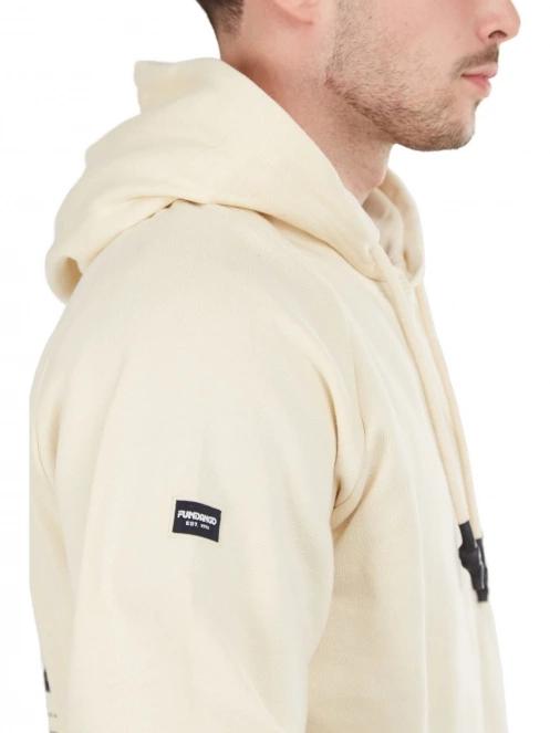 Fundango Talis Hooded Sweatshirt férfi pulóver homok színben 6