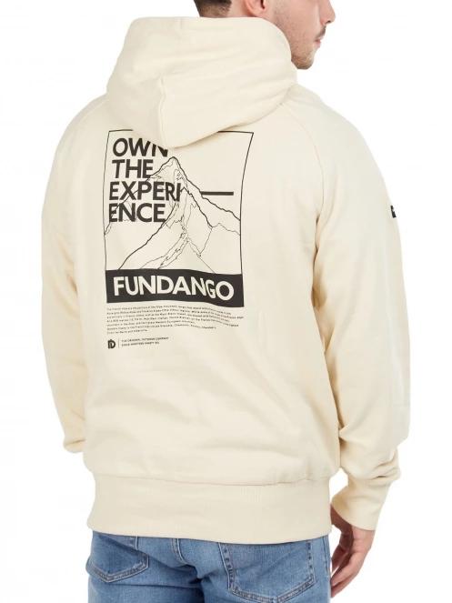 Fundango Talis Hooded Sweatshirt férfi pulóver homok színben 8