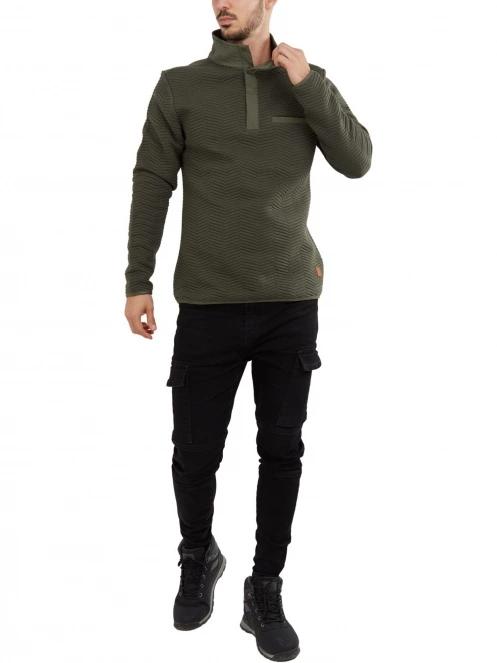 Fundango Vertigo Sweatshirt férfi pulóver oliva színben 4