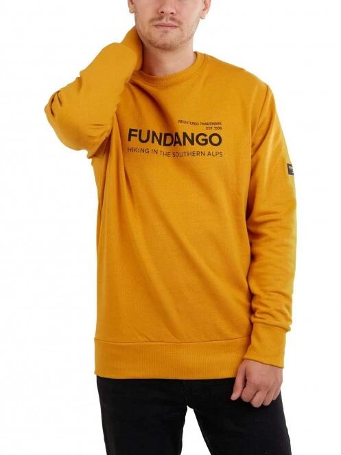 Fundango Warren Sweatshirt férfi pulóver sárga színben 2