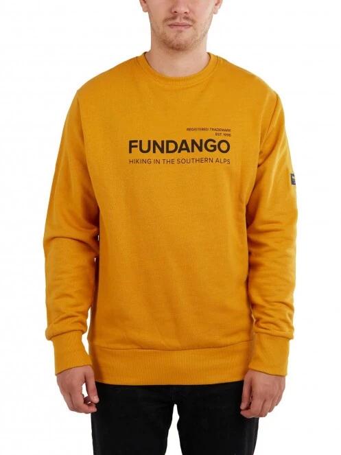 Fundango Warren Sweatshirt férfi pulóver sárga színben 4