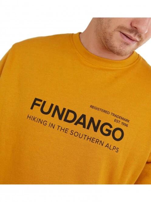 Fundango Warren Sweatshirt férfi pulóver sárga színben 6