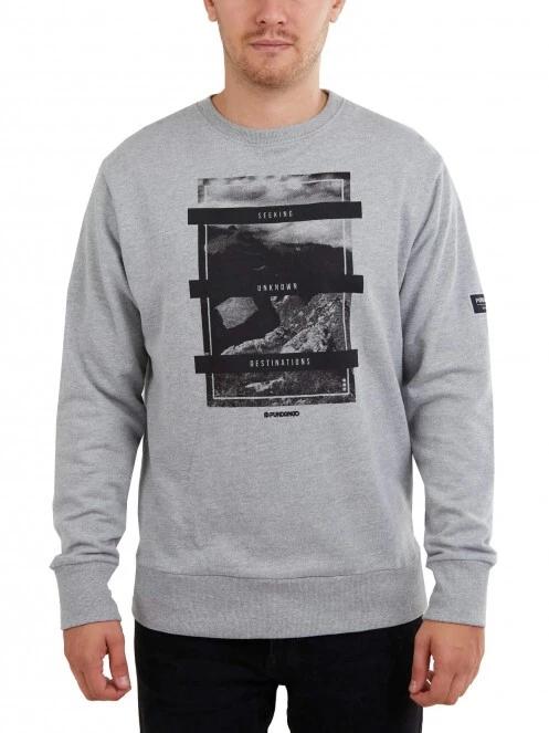Fundango Warren Sweatshirt férfi pulóver szürke színben 2