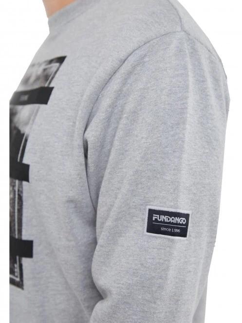 Fundango Warren Sweatshirt férfi pulóver szürke színben 5