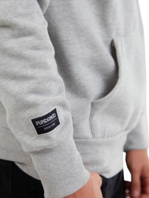 Fundango Dixon Hooded Sweatshirt férfi kapucnis pulóver fehér színben 6