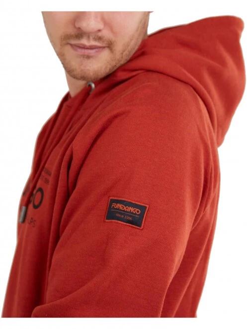 Fundango Dixon Hooded Sweatshirt férfi kapucnis pulóver narancssárga színben 5