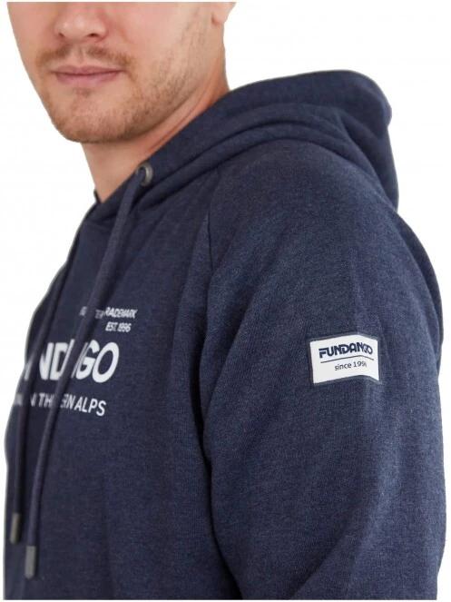 Fundango Dixon Hooded Sweatshirt férfi kapucnis pulóver kék színben 6