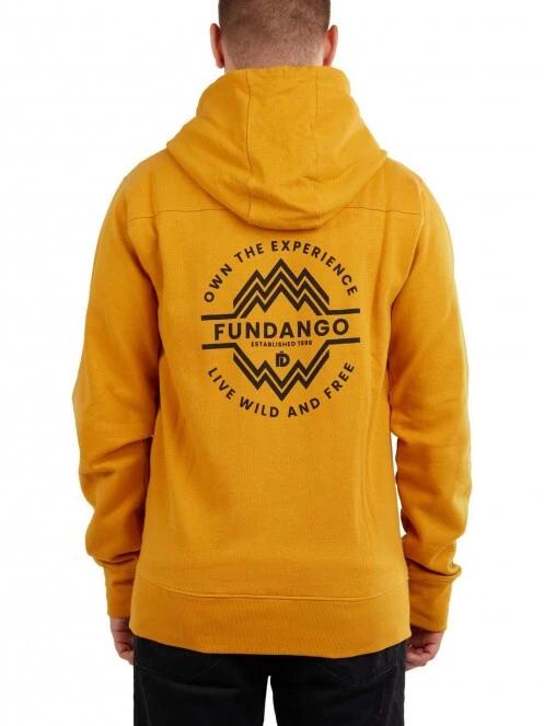 Fundango West Point Hooded Pullover férfi kapucnis pulóver sárga színben 3