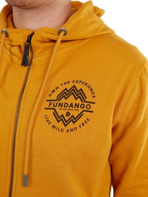 Fundango West Point Hooded Pullover férfi kapucnis pulóver sárga színben 4