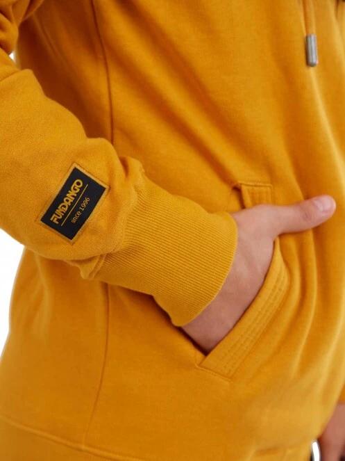 Fundango West Point Hooded Pullover férfi kapucnis pulóver sárga színben 5