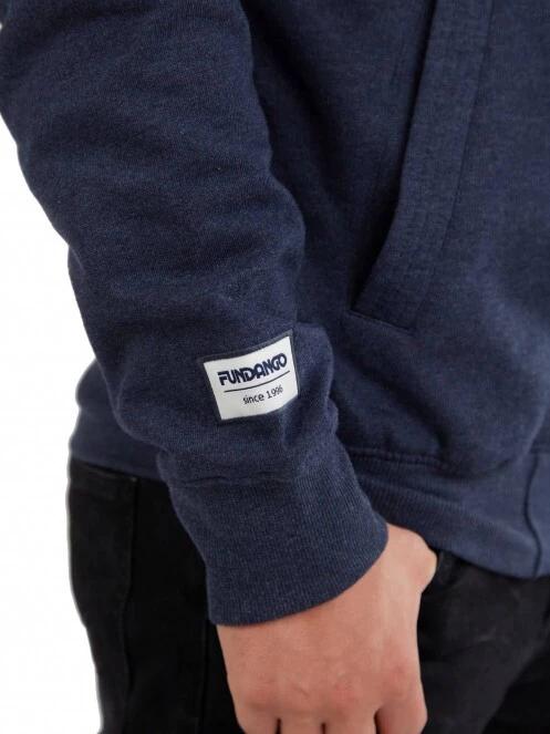Fundango West Point Hooded Pullover férfi kapucnis pulóver kék színben 6