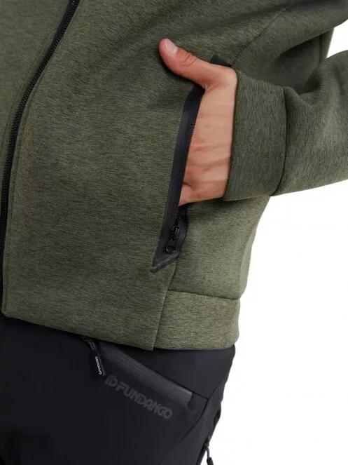 Fundango Hamal Tech Hoodie férfi kapucnis pulóver oliva színben 5