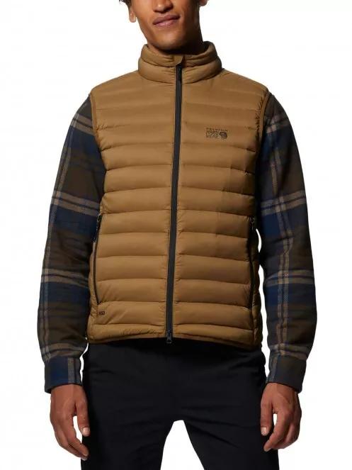 Mountain Hardwear Deloro Down Vest férfi mellény barna színben 2