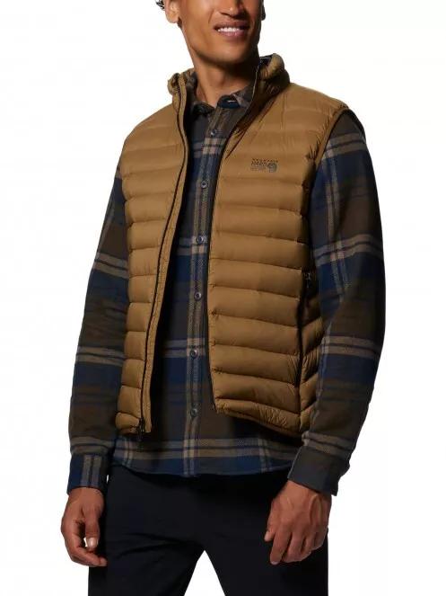 Mountain Hardwear Deloro Down Vest férfi mellény barna színben 5