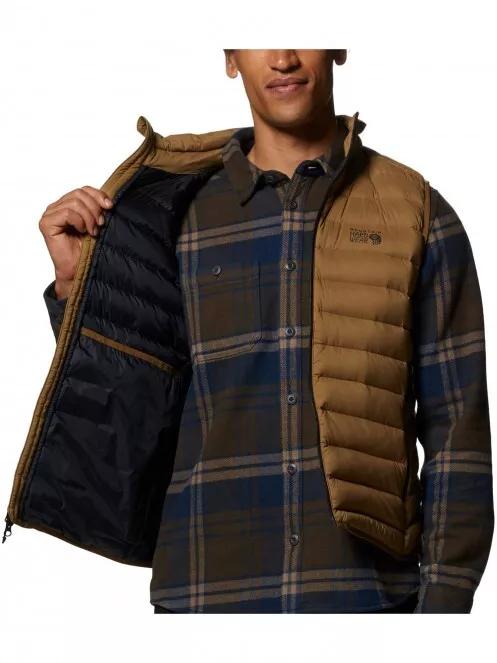 Mountain Hardwear Deloro Down Vest férfi mellény barna színben 6