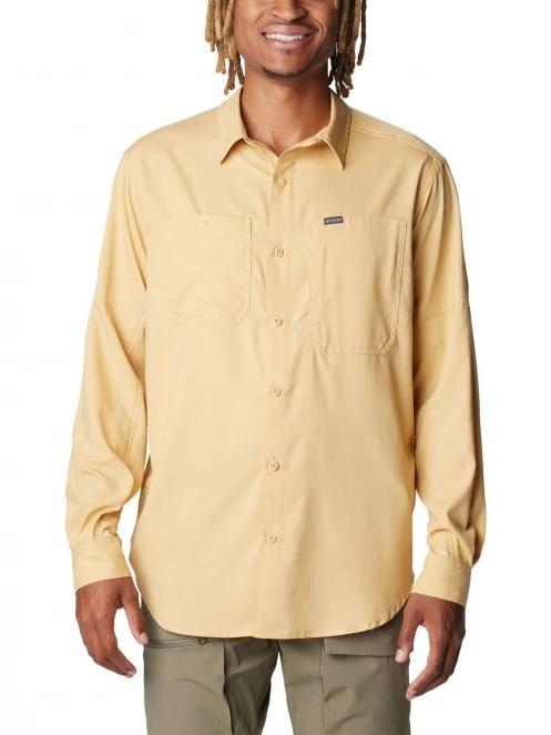 Columbia Silver Ridge Utility Lite Long Sleeve Shirt férfi hosszú ujjú túraing sárga színben 2