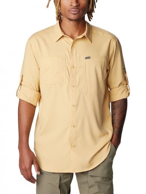 Columbia Silver Ridge Utility Lite Long Sleeve Shirt férfi hosszú ujjú túraing sárga színben 5