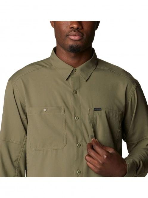 Columbia Silver Ridge Utility Lite Long Sleeve Shirt férfi hosszú ujjú túraing zöld színben 6