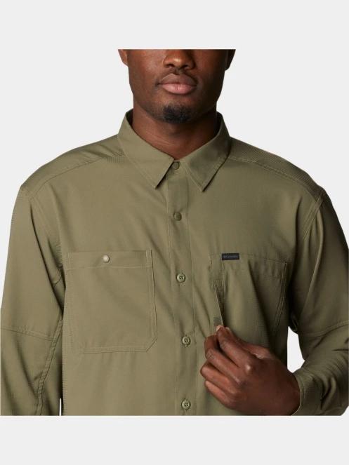 Columbia Silver Ridge Utility Lite Long Sleeve Shirt férfi hosszú ujjú túraing zöld színben 6