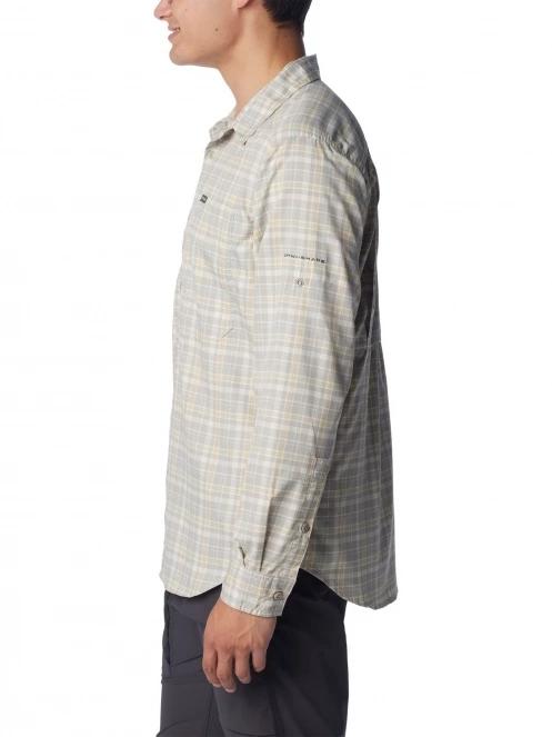 Columbia Silver Ridge Utility Lite Plaid Long Sleeve Shirt férfi hosszú ujjú túraing homok színben 3