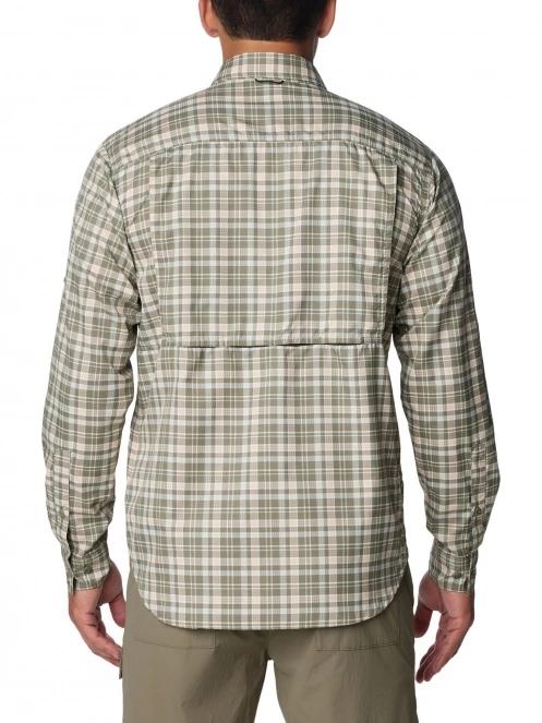Columbia Silver Ridge Utility Lite Plaid Long Sleeve Shirt férfi hosszú ujjú túraing zöld színben 4