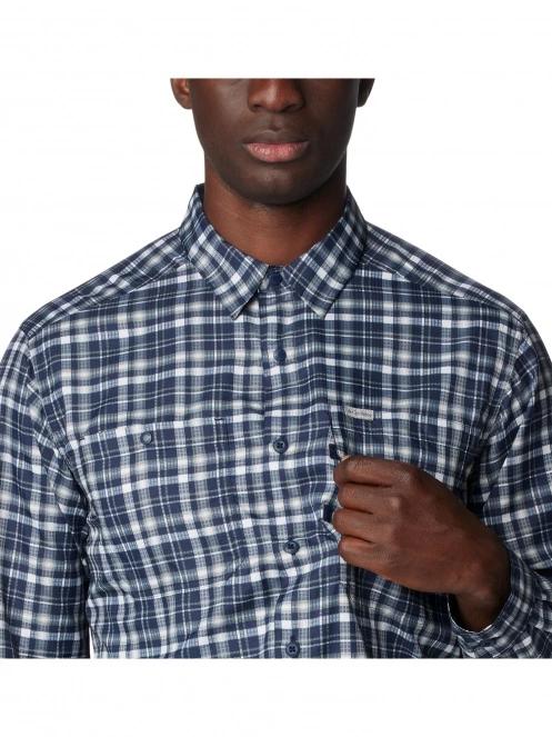 Columbia Silver Ridge Utility Lite Plaid Long Sleeve Shirt férfi hosszú ujjú túraing kék színben 6