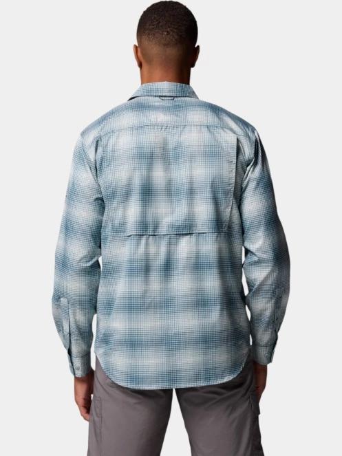 Columbia Silver Ridge Utility Lite Plaid Long Sleeve Shirt férfi hosszú ujjú túraing kék színben 4