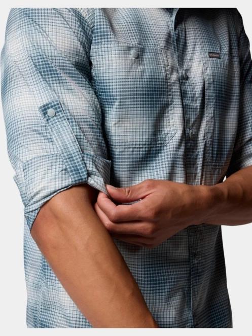 Columbia Silver Ridge Utility Lite Plaid Long Sleeve Shirt férfi hosszú ujjú túraing kék színben 6