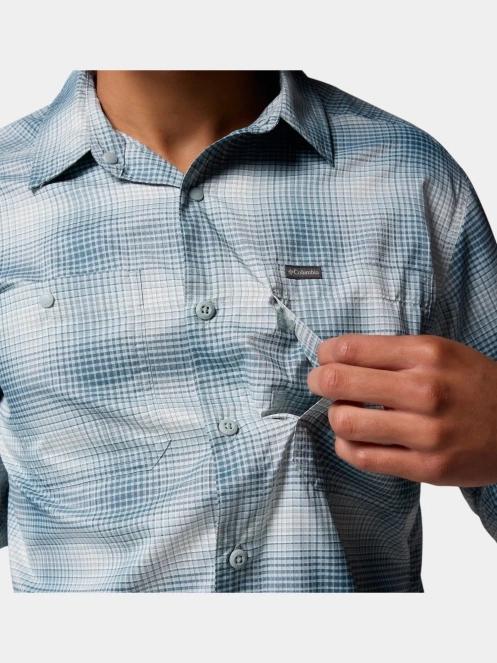 Columbia Silver Ridge Utility Lite Plaid Long Sleeve Shirt férfi hosszú ujjú túraing kék színben 7