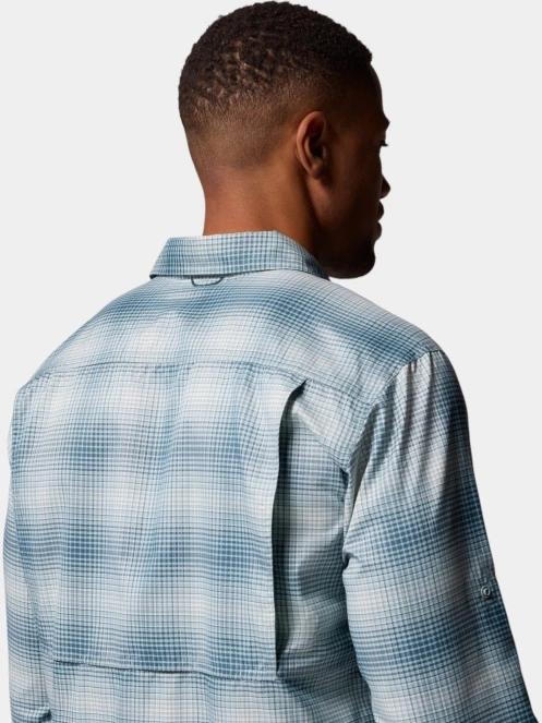 Columbia Silver Ridge Utility Lite Plaid Long Sleeve Shirt férfi hosszú ujjú túraing kék színben 9