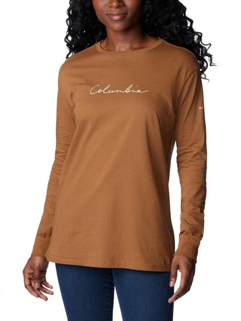 Columbia North Cascades Long Sleeve Tee női hosszú ujjú póló barna színben 2