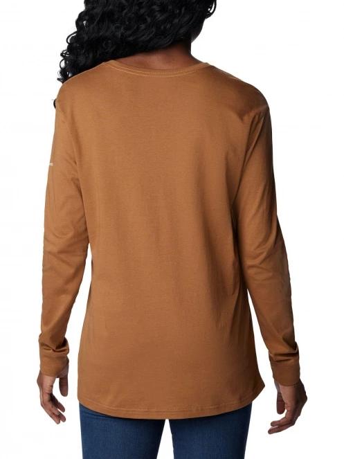 Columbia North Cascades Long Sleeve Tee női hosszú ujjú póló barna színben 4