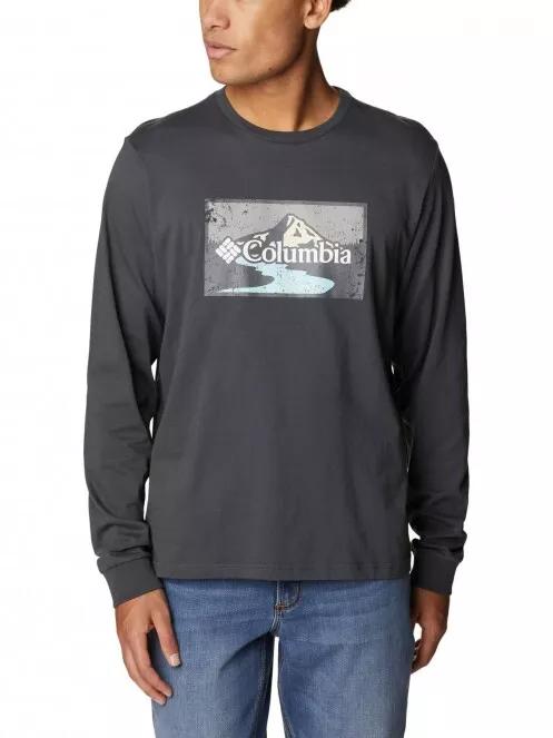 Columbia Csc Seasonal Logo LS Tee férfi hosszú ujjú póló fekete színben 2