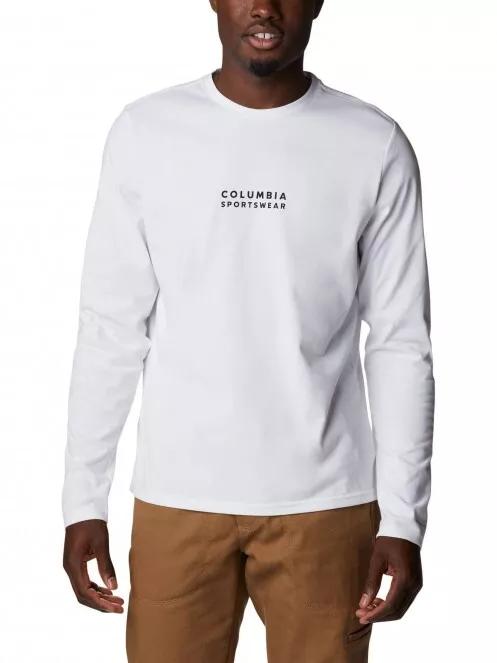 Columbia Csc Alpine Way II LS Tee férfi hosszú ujjú sport póló fehér színben 2