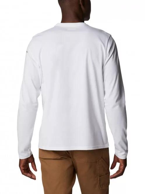 Columbia Csc Alpine Way II LS Tee férfi hosszú ujjú sport póló fehér színben 3