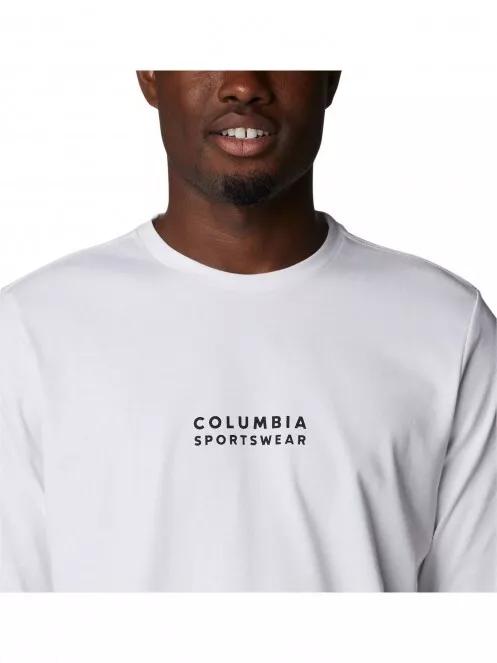 Columbia Csc Alpine Way II LS Tee férfi hosszú ujjú sport póló fehér színben 5