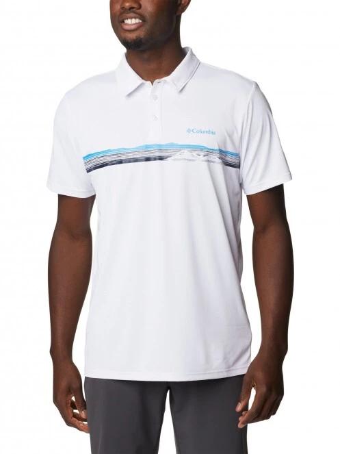 Columbia Columbia Hike Novelty Polo férfi galléros póló fehér színben 2