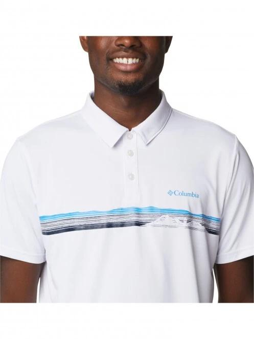 Columbia Columbia Hike Novelty Polo férfi galléros póló fehér színben 5