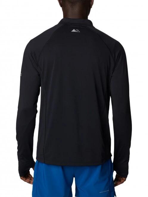 Columbia M Endless Trail 1/2 Zip Mesh Long Sleeve férfi polár pulóver fekete színben 4