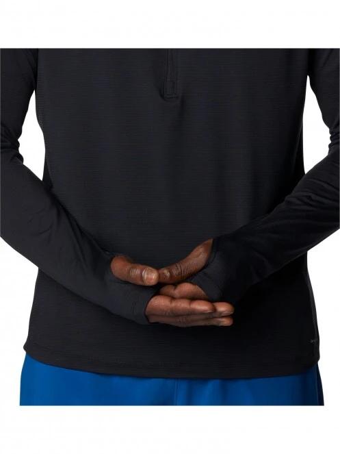 Columbia M Endless Trail 1/2 Zip Mesh Long Sleeve férfi polár pulóver fekete színben 5